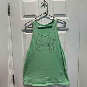 Under Armour Women’s Large Heat Gear Sport Tank Top Green Workout Athletic